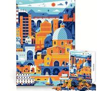 Cagliari Sardinia Travel for Adults 1000 Piece Jigsaw Puzzle Thought Skill Slow Leisure Accurate Edges Perfect Present (50x75cm)