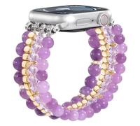 CAGOS Natural Stone Beaded Bracelet Compatible with Apple Watch Band 38mm 40mm 41mm 42mm 44mm 45mm Women Series 9 8 7 SE Series 6 5 4 Fashion Dressy Stretchy Handmade Beads Strap for iPhone iWatch