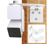 CaGuan Metal Corner Wall Mount Bracket for Wyze Cam Pan V3/V2, Wyze Cam V3, Wyze Cam Outdoor, Max Cover Both Sides of The House 300 Degrees Reduce Blind Spots, Indoor Outdoor Mount for Wyze Camera