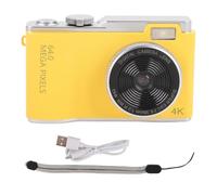 CAGUYLONA 4K 64MP HD Digital Camera, 2.4inch IPS Color Screen, 16x Digital Zoom Anti Shake Camera, Rechargeable Portable CCD Camera with Fill Light, for Travel Photography and Vlogging (64GB)
