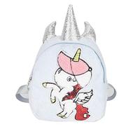 CAGUYLONA Cute Children Plush Backpack, Kids Schoolbag with Adjustable Shoulder Strap, Animal Design Large Capacity Travel Backpack for Toddlers Over 1 Year Old, Breathable Back Padding in (Blue)