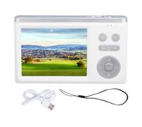 CAGUYLONA Digital Camera 12MP HD 2.8 Inch TFT Screen Auto Focus DV Camera with Multi Filters and Frames for Vlogging Traveling, Built - in 800mAh Battery Supports up to 128GB SD (White)