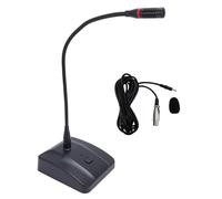 CAGUYLONA Gooseneck Condenser Microphone, Cardioid XLR Desk Mic with Adjustable Neck and Foam Windscreen for Lectures, Meetings, Streaming and Video Conferencing