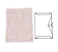 CAGUYLONA L Shaped Cat Hanging Bed, Plush Hammock for Cats, Comfortable Warm Pet Bed with Metal Frame, Space Saving Hanging Design for Indoor Use, Multifunctional Cat Hammock Cushion for Hom (Beige)