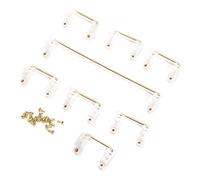 CAGUYLONA Mechanical Keyboard Stabilizer Set with Gold - Plated Wire and Screws, 6.25U 2U PCB - Mount Stabilizers for DIY 61/64/87/104/108 Key Custom Keyboards (Transparent)