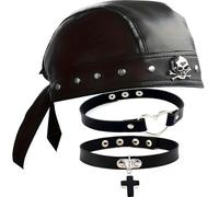 Cagzzee Punk Doo Rags - Skull Cap Bandana - Punk Black Studded Do Rag, Black, One Size