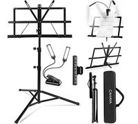 CAHAYA 204 Folding Music Stand with Music Stand and Table Stand 2-in-1 Dual Use with Stand Light and Table Book Stand