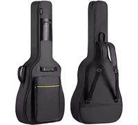 CAHAYA 40 41 Inch Acoustic Guitar Bag Waterproof Guitar Case Gig Bag 8MM Padding with Back Hanger Loop- Black Soft Case, CY0152