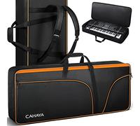 CAHAYA 61 Key Keyboard Bag Electric Keyboard Piano Soft Bag Portable 600D Oxford Cloth 12 mm Thick Padded Case Gig with Side Handles and Adjustable Shoulder Straps 100cm (L) × 46cm (W) × 15cm (H)