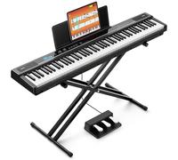CAHAYA 88-Key Digital Piano Keyboard - Semi Weighted Electric Piano for Beginners with Double X-shaped Stand 3 Pedals and a Sheet Music Holder