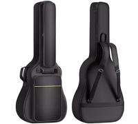 CAHAYA Acoustic Guitar Bag Waterproof Guitar Case 41 42 inch Guitar Gig Bag 8MM Padding with Back Hanger Loop and Pocket for Music Sheet Stand - Black, CY0177