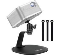 CAHAYA Desktop Projector Stand Mini - 360° Rotation 1/4'' Mounting Screw Compatible with Most Projectors Cameras Monitors - 5kg Load Capacity - Cable Storage with 3 Organizers, Model CY00375-1