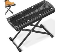 CAHAYA Guitar Footstool with Anti-Slip Rubber: Foldable for Guitar Playing Height Adjustable Strong Bearing Capability CY0337