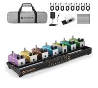 CAHAYA Guitar Pedal Board with Power Supply Pedalboard Portable 49x13cm