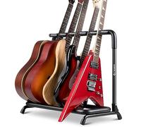 CAHAYA Guitar Stand Multiple Guitar Display Rack Folding Acoustic Guitar Stand Rack For 5 Guitars, Model CY0345