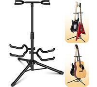 CAHAYA Guitar Stands Floor Metal with Neck Holder Folding Tripod Universal Holder, for Acoustic Electric Guitars Ukulele Violin Banjo Mandolin, Purple CY00253