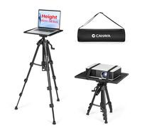 CAHAYA Heavy Duty Projector Stand - Max Load 20kg Adjustable Laptop Tripod with Tray 40.3-118.5cm Portable DJ Equipment Mount 360° Rotation Level & Adaptive Feet for Outdoor Movie、Office、Studio