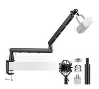 CAHAYA Mic Arm Low Profile Microphone Stand Heavy Duty Boom Arm for Desk | Max Load of 2.5KG | 360° Rotatable Height Adjustable Desktop Clamp Stand with Adapter for Computer Podcast Streaming Gaming