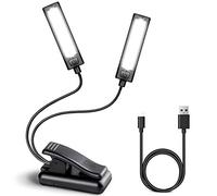 CAHAYA Music Stand Lamp LED Light with 3 Brightness Modes, Portable and Adjustable with USB Cable for Reading, Clamp Book Lamp