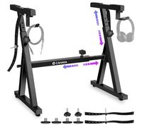 CAHAYA Z-Frame Heavy Duty Keyboard Stand - Adjustable Width & Height Fit 66 76 88 Keys Digital Piano with 2 Headphone Hooks Model CY00366-1
