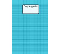 Cahier de Brouillon Bleu: Grands Carreaux Seyes, Avec table de multiplication derrière, 96 pages, Petit format.