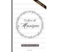 Cahier de musique petit format A5 de portée musicale (15x23cm) -100 Pages -10 Portées: Petit cahier de musique avec portée, élégant et pratique, idéal ... (Cahier de musique et chant avec portées)
