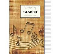 Cahier De Musique pour la Composition Musicale: Grand Format | 100 Pages | PAPIER BLANC avec 13 Portées par page | Couverture Notes qui dansent.