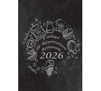 Cahier de Réservation Restaurant 2026: 2 Page par Jour A4 Pour Restaurants, Cafés et Hôtels 64 Rréservation par jour - 735 Pages (Déjeuner & Dîner) | Couverture Noire