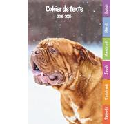 Cahier de Texte 2025 2026 Chien: Carnet Devoirs et Leçons Pratique pour les Garçons et Filles en Primaire (CP, CE1, CE2, CM1, CM2) - Facile à Utiliser ... avec Repère de Couleur pour les Jours