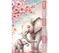 CAHIER DE TEXTE 2025-2026 ELEPHANT: Carnet de devoirs pour filles et garçons, pratique pour tous les matières : cm1 cm2 ce1 ce2 cp | Format a5 pour la rentrée scolaire