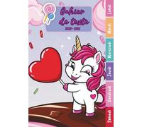 Cahier de Texte 2025 2026 Fille: Carnet Devoirs et Leçons Pratique pour les Filles en Primaire (CP, CE1, CE2, CM1, CM2) - Facile à Utiliser pour ... avec Repère de Couleur pour les Jours