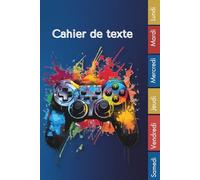 Cahier de texte 2025- 2026 Gamer: Pour enfant en CE1, CE2, CM1, CM2, Collège Et Lycée | Pratique Pour Toutes Les Matières -avec séparation en couleurs des jours de la semaine
