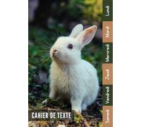 Cahier De Texte: 2025 2026 Lapin Pour Garçon & Fille En Primaire, Collège Et Lycée Pratique Pour Toutes Les Matières