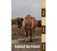 Cahier De Texte: 2025 2026 Poney Pour Étudiants CP, CE1, CE2, CM1, CM2, Collège Et Lycée Pratique Pour Toutes Les Matières