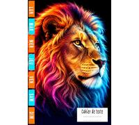 Cahier de Texte 2026-2027: Intérieur en couleurs | CE1, CE2, CM1, CM2, Collège et Lycée | Pratique pour toutes les matières | Thème Lion
