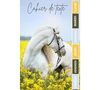 CAHIER DE TEXTE: Cheval pour fille garcon en primaire cp ce1 ce2 cm1 cm2 collège | pour une année scolaire réussie