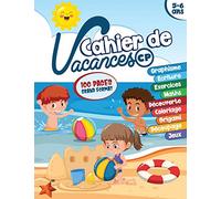 Cahier de vacances CP: Livre d'activités pour enfants de 5-6 ans | graphisme, écriture cursive avec exercices, maths et calcul, découverte, origami, ... jeux et coloriage | Grand format 100 pages