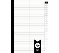 Cahier de Vocabulaire à 2 Colonnes avec Répertoire Alphabétique A5: 100 Pages - 50 Feuilles