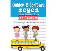 Cahier D'écriture 3 mm: Cahier Apprentissage Écriture Vierge Lignage 3 mm. A5. 72 Pages. (Grand Carreaux)