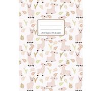 Cahier Seyes 3 mm 96 pages: petit format 17 x 24 cm | grands carreaux noirs agrandis 12 x 12 mm | papier Seyes 3 mm 90g livre broché | cahier d'écriture vierge | couverture animaux mignons