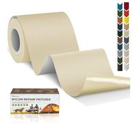 Cahomo Nylon Repair Patch 7.62x200 cm Nylon Repair Tape Self Adhesive Nylon Fabric Tape Outdoor Camping Gear Nylon Repair kit for Tent, Umbrella, Down Jackets, Sleeping Bag, Knapsack （Beige）