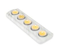 Cahzfie Luxury Greece Natural Marble Candle Holder, Decorative Tealight Holder, Table Tealight Holder, Candle Holder for Centerpiece Home Wedding Party Decorations (Agiax)