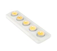 Cahzfie Luxury Natural Africa Marble Candle Holder, Decorative Tealight Holder, Table Tea Light Holder, Candle Holder for Centerpiece Home Wedding Party Decorations (Namib White)