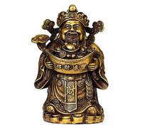 CAI Shen Statue God of Fortune Wealth Lucky Buddha Sculpture Collectable,Home Office Zen Gift Statue Ornament Mascot