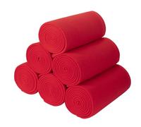 CAI TENG Fleece Throw Blanket 6 Pack Soft Kid Blankets Cozy Lightweight Travel Throw Blanket Bulk Pet Blanket Warm Picnic Small Blanket Solid for Couch Bed Home Sofa Outdoor Wedding 125 X 150 CM Red