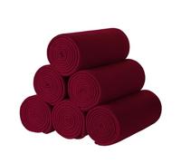 CAI TENG Fleece Throw Blanket 6 Pack Soft Kid Blankets Cozy Lightweight Travel Throw Blanket Bulk Pet Blanket Warm Picnic Garden Solid for Couch Bed Home Sofa Outdoor Wedding 125 X 150 CM Burgundy