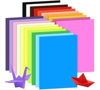 Caianwin 100 Sheets Coloured Paper - A4 Origami Paper 20 Vivid Colors, 70gsm Double Sided Construction Papers for Arts Craft, DIY, Cutting and Drawing