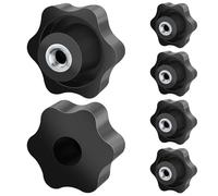 Caianwin M8 Clamping Nuts 6Pcs Knob Grip Screw,Plastic Star Nuts For Machines And Systems, Furniture, Machine Tools, Fitness Equipment