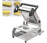 Caibendss 600W Food Hand-Pressed Sealing Machine, Desktop Packaging Sealer for Takeaway Boxes, 7-8 Packages/Minute, Stainless Steel for Steak Cooked Foods Vegetable Fruit Meat Fish