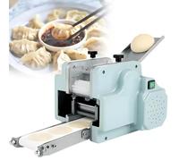 Caibendss Automatic Dumpling Skin Maker, Commercial Stainless Steel Dumpling Wrapper with 8cm Mold for Wonton Ravioli Pierogi, 50-60pcs/min Dumpling Skin Processing Machine